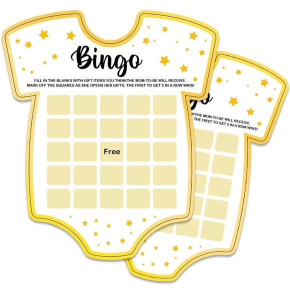 Baby Shower Bingo Cards, Yellow Gold - Picture 2 of 5